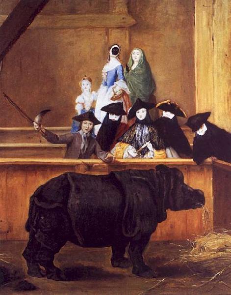 Pietro Longhi Exhibition of a Rhinoceros at Venice